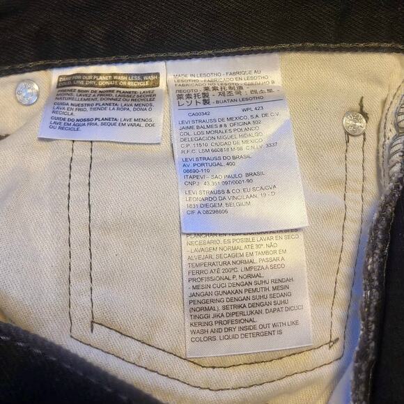 Levis 505 Jeans Mens 36x34 Straight leg Black classic Blokecore Bikercore - Picture 4 of 9